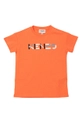 Kenzo Kids t-shirt bawełniany dziecięcy pomarańczowy