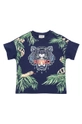 granatowy Kenzo Kids t-shirt bawełniany dziecięcy Chłopięcy