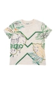 Kenzo Kids t-shirt bawełniany dziecięcy beżowy