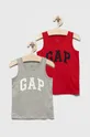 πολύχρωμο Παιδικό βαμβακερό μπλουζάκι GAP(2-pack) Για αγόρια