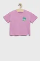 roza Otroška bombažna kratka majica GAP Fantovski