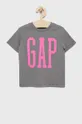γκρί Παιδικό βαμβακερό μπλουζάκι GAP Για αγόρια