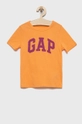 GAP t-shirt bawełniany dziecięcy (2-pack) pomarańczowy