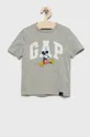 szary GAP t-shirt bawełniany dziecięcy Chłopięcy