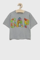 szary GAP t-shirt dziecięcy Chłopięcy