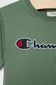 Dječja pamučna majica kratkih rukava Champion zelena