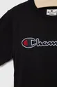 Παιδικό βαμβακερό μπλουζάκι Champion μαύρο