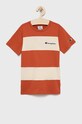 Champion t-shirt bawełniany dziecięcy 305959 wzorzyste pomarańczowy 305959