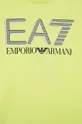 Detské bavlnené tričko EA7 Emporio Armani zelená