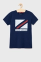 granatowy Pepe Jeans t-shirt bawełniany dziecięcy Chłopięcy