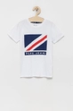 biały Pepe Jeans t-shirt bawełniany dziecięcy Chłopięcy