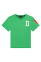 Dkny t-shirt bawełniany dziecięcy D25D74.126.150 zielony