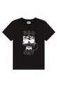 μαύρο Παιδικό βαμβακερό μπλουζάκι Karl Lagerfeld Για αγόρια
