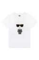 Karl Lagerfeld bombažna otroška majica bela