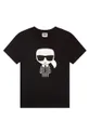 Karl Lagerfeld bombažna otroška majica Bombaž črna Z25337.162.174