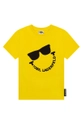 żółty Karl Lagerfeld t-shirt bawełniany dziecięcy Z25344.162.174 Chłopięcy