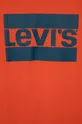 Παιδικό βαμβακερό μπλουζάκι Levi's κόκκινο