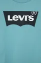 Παιδικό βαμβακερό μπλουζάκι Levi's τιρκουάζ