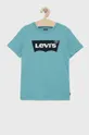 τιρκουάζ Παιδικό βαμβακερό μπλουζάκι Levi's Για αγόρια
