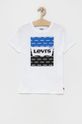 alb Levi's tricou de bumbac pentru copii De băieți