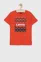 červená Dětské bavlněné tričko Levi's Chlapecký