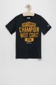 granatowy Champion t-shirt bawełniany dziecięcy 305993 Chłopięcy