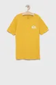 rumena Quiksilver bombažna otroška majica Fantovski
