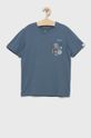 niebieski Jack & Jones t-shirt bawełniany dziecięcy Chłopięcy