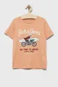 πορτοκαλί Παιδικό βαμβακερό μπλουζάκι Jack & Jones Για αγόρια