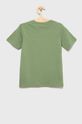 Dětské bavlněné tričko Jack & Jones ostrá zelená