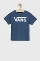 niebieski Vans t-shirt bawełniany dziecięcy Chłopięcy