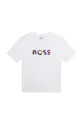 λευκό Παιδικό βαμβακερό μπλουζάκι Boss Για αγόρια