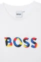 Παιδικό βαμβακερό μπλουζάκι Boss  Κύριο υλικό: 100% Βαμβάκι Φινίρισμα: 96% Βαμβάκι, 4% Σπαντέξ
