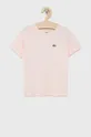 różowy Lacoste t-shirt dziecięcy TJ8811 Chłopięcy