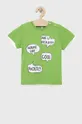 зелений Дитяча бавовняна футболка Birba&Trybeyond Для хлопчиків