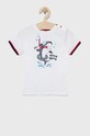Birba&Trybeyond t-shirt bawełniany dziecięcy nadruk biały 999.44092.00.