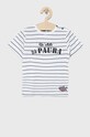 Birba&Trybeyond t-shirt bawełniany dziecięcy nadruk biały 999.44093.00.