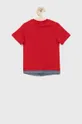 Дитяча бавовняна футболка Birba&Trybeyond червоний