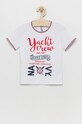 Birba&Trybeyond t-shirt bawełniany dziecięcy nadruk biały 999.44453.00.134.176