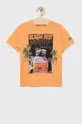 jasně oranžová Dětské bavlněné tričko Birba&Trybeyond Chlapecký