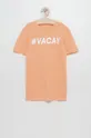 оранжевый Детская хлопковая футболка Tom Tailor Для мальчиков