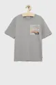 szary Tom Tailor t-shirt bawełniany dziecięcy Chłopięcy