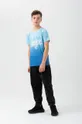 Παιδικό βαμβακερό μπλουζάκι Hype μπλε