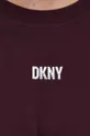 μπορντό Βαμβακερό μπλουζάκι DKNY