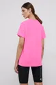 Βαμβακερό μπλουζάκι DKNY ροζ