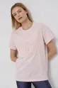 różowy Dkny T-shirt bawełniany DP1T8430 Damski