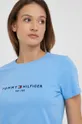 niebieski Tommy Hilfiger T-shirt bawełniany