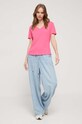 Одяг Бавовняна футболка Tommy Jeans DW0DW11458.PPYY рожевий
