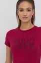 różowy Hugo T-shirt bawełniany 50461532