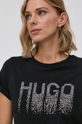 czarny Hugo T-shirt bawełniany 50461532